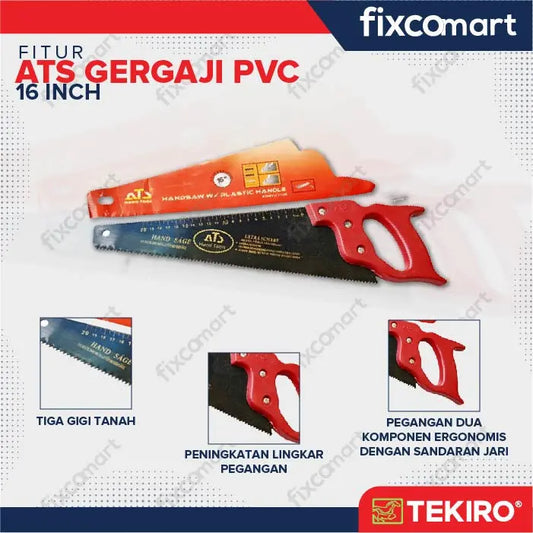 ATS Gergaji Kayu Gagang PVC 16 inch FIXCOMART