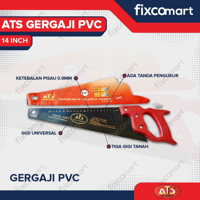 ATS Gergaji Kayu Gagang PVC 14 inch