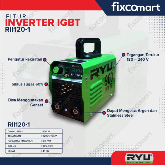 RYU Inverter IGBT RII Mesin Las 450 - 900 - 1300 - 1800 Watt