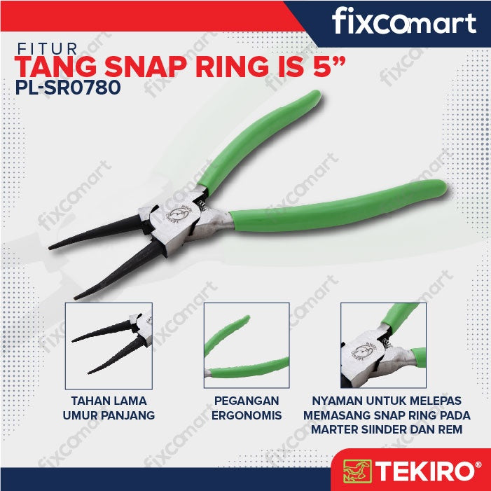 Tekiro Tang Snap Ring Tekan Tutup Lurus / Tekiro Tang Snap Ring Is 5"