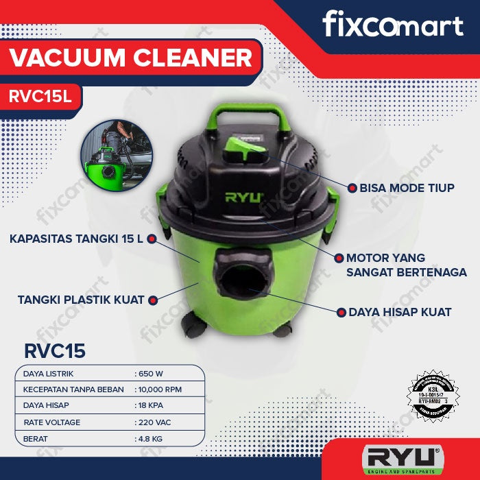RYU Vacuum Cleaner - Ryu RVC 15