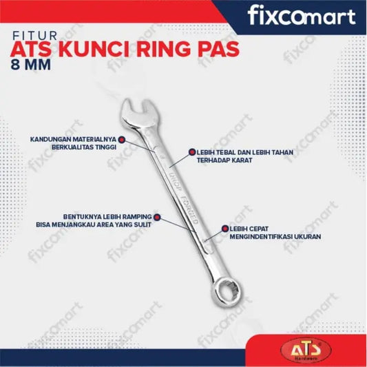 Kunci Ring Pas ATS 8 10 12 14 17 19 MM FIXCOMART