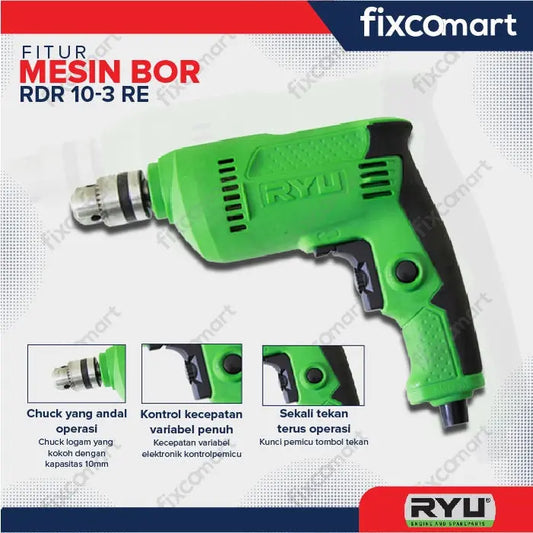 RYU Fixcomart – Ryu Paket Mesin Gerinda Rsg 100-3 & Mesin Bor Rdr 10-3 Re FIXCOMART