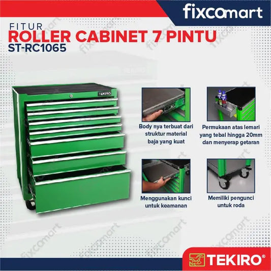 Tekiro Roller Cabinet 7 Draw / Penyimpanan Perkakas FIXCOMART