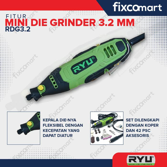 Ryu Mini Die Grinder / Mesin Gerinda / Gerinda Botol / Tuner Rdg 3.2