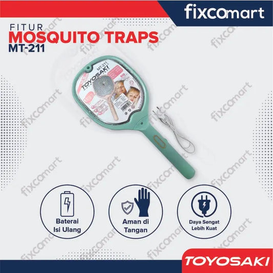 Raket Nyamuk Elektrik TOYOSAKI MT-211 MT-212 FIXCOMART