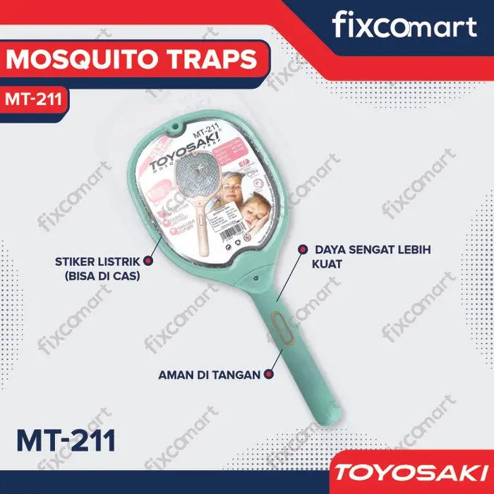 Raket Nyamuk Elektrik TOYOSAKI MT-211 MT-212 FIXCOMART