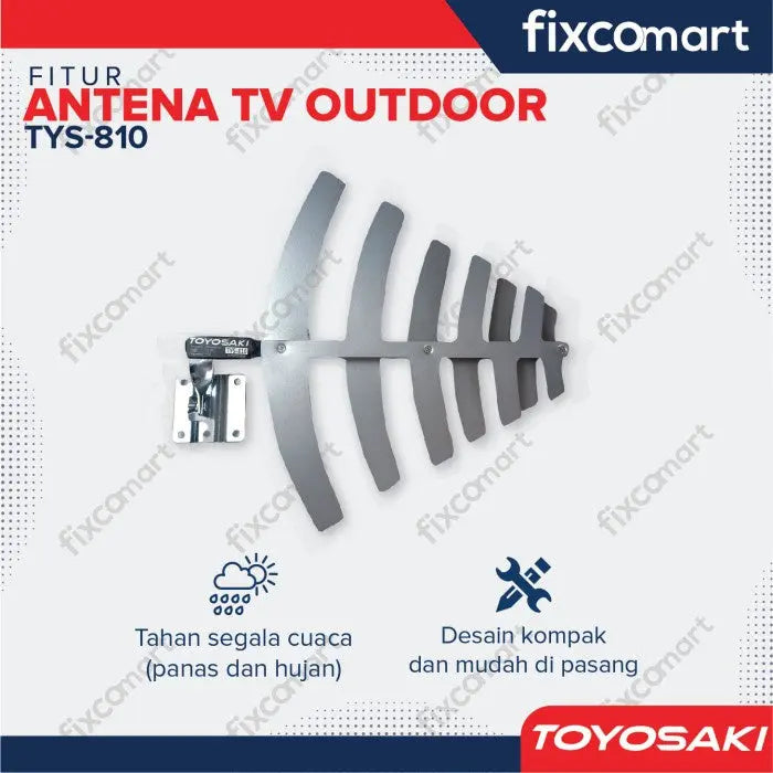 Antena TV Digital Outdoor Totyosaki TYS 810 FIXCOMART