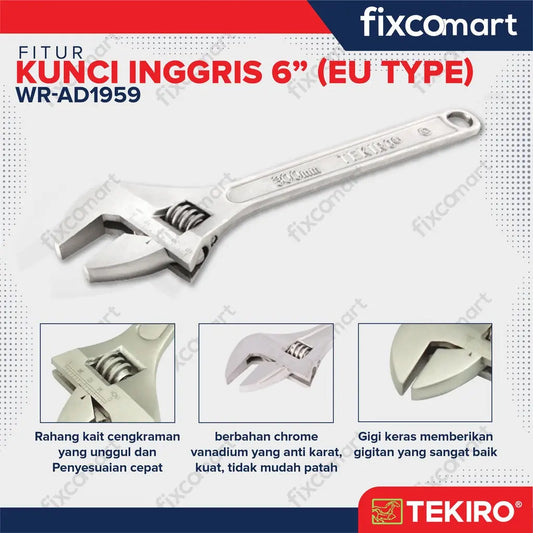 Tekiro Kunci Inggris 6 Inch FIXCOMART