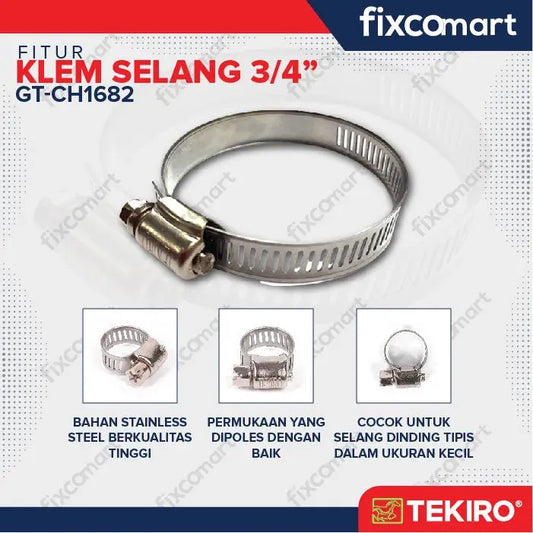 TEKIRO KLEM SELANG 3/4" / HOSE CLAMP / TOOLS / PERKAKAS FIXCOMART