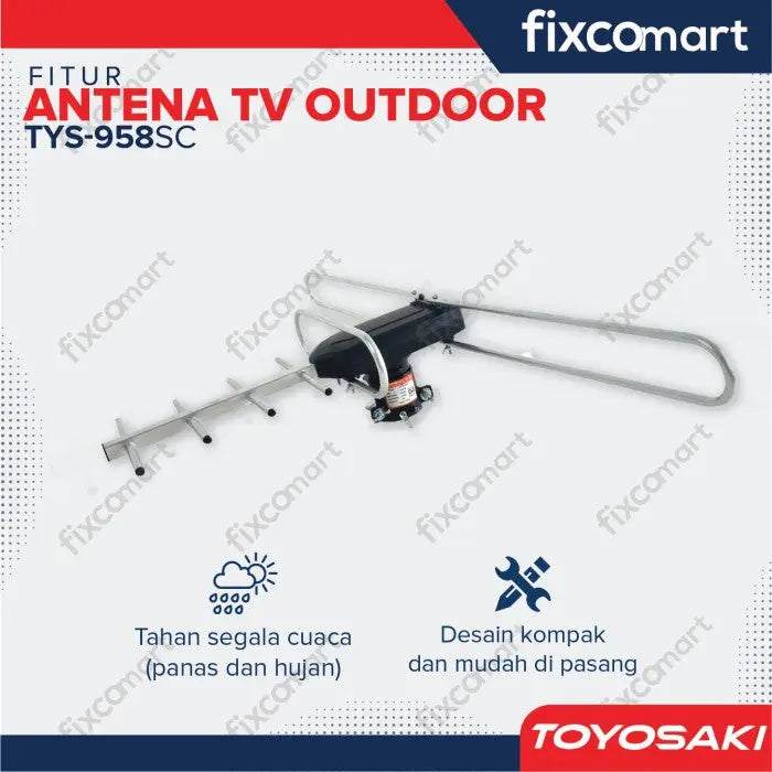 Antena TV Digital OUTDOOR TOYOSAKI TYS 958 SC FIXCOMART