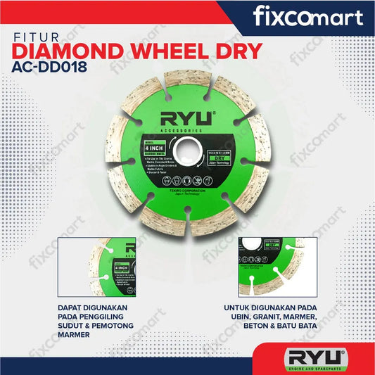 Ryu Mata Potong Keramik Wet / Basah / Dry / Kering 4 Inci FIXCOMART