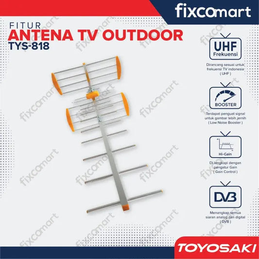 Antena TV Digital OUTDOOR TOYOSAKI TYS 818 FIXCOMART