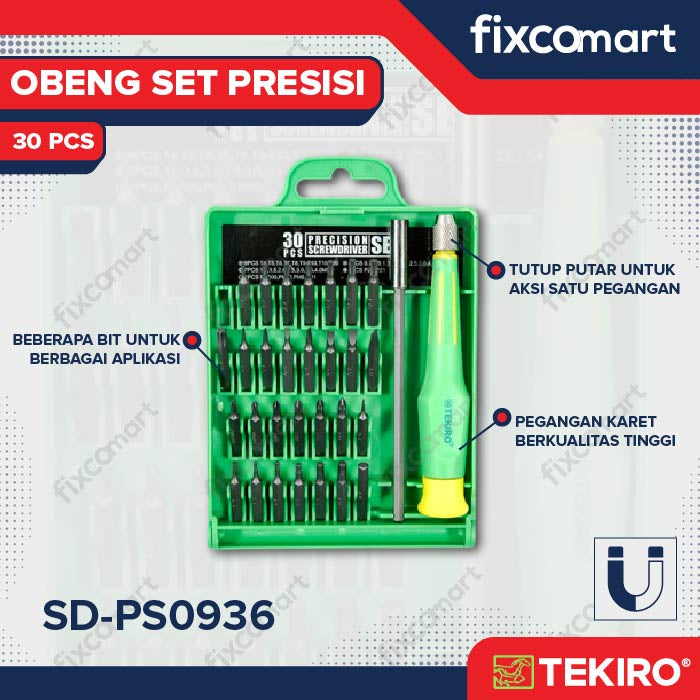 Tekiro Obeng Set Presisi 30 Pcs / Obeng Presisi