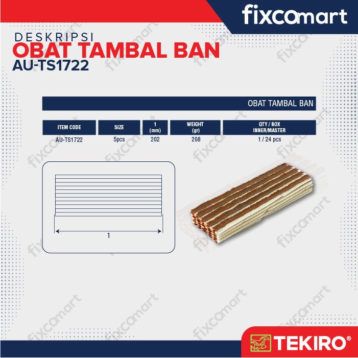 Tekiro Tire Seal String / Tekiro Karet Tambal Ban Tubless