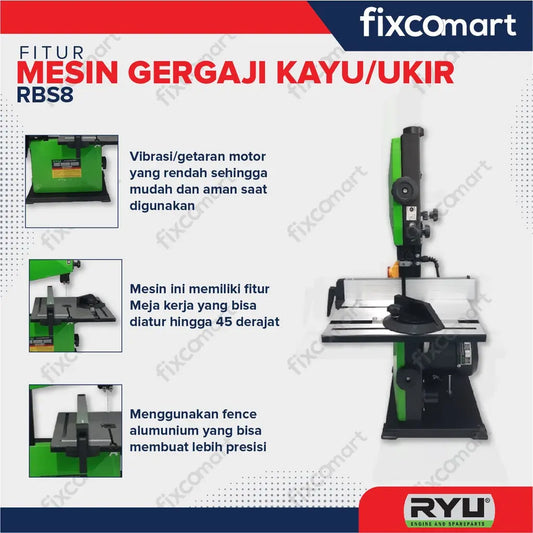 Ryu Band Saw 8 Inch Rbs8 Gergaji Serbaguna FIXCOMART