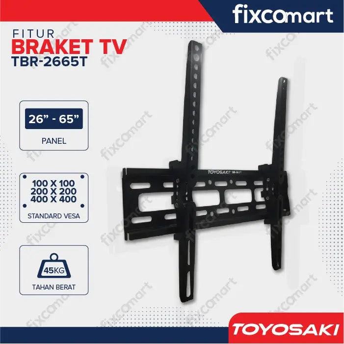 Bracket TV LCD LED 26" - 65" Toyosaki 2665T FIXCOMART