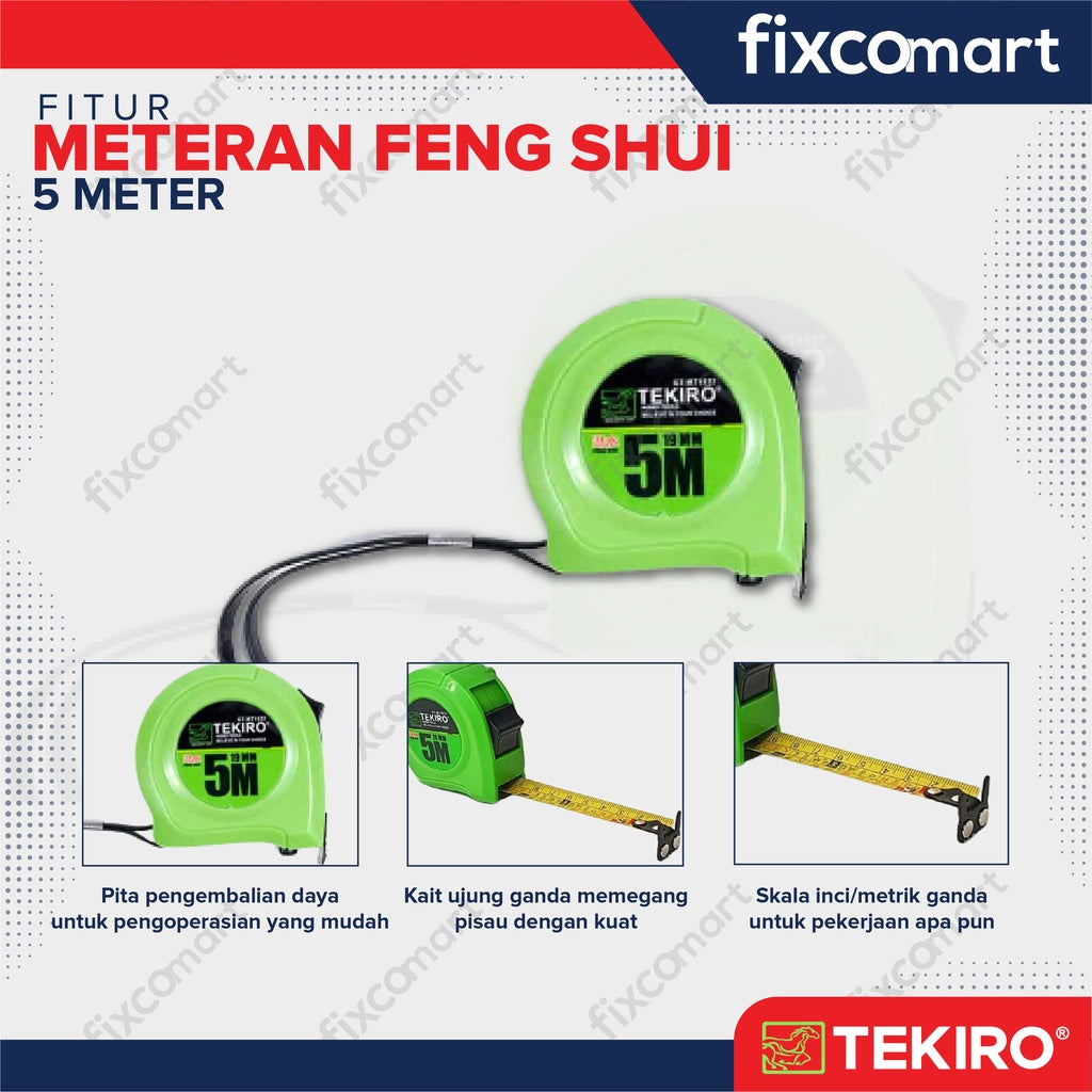 Tekiro Meteran Fengshui 5M Tekiro Original