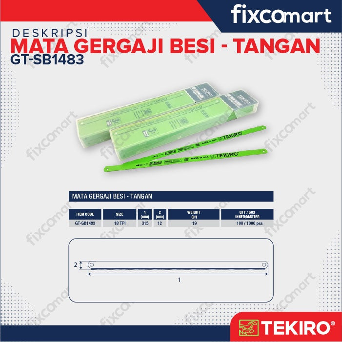 Tekiro Mata Gergaji Besi 18 Tpi