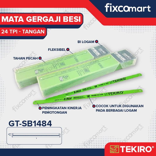 Tekiro Hacksaw Blade 12" X 1.1 Mm X 24 Tpi / Mata Gergaji Besi