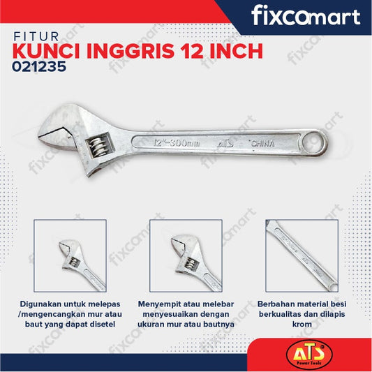KUNCI INGGRIS "ATS" 12"  INCH