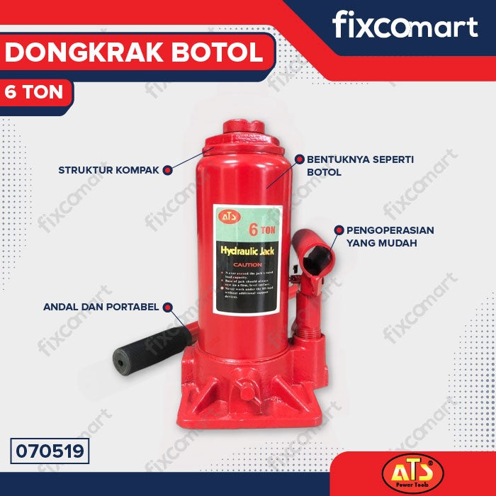 Dongkrak Botol ATS 6 TON