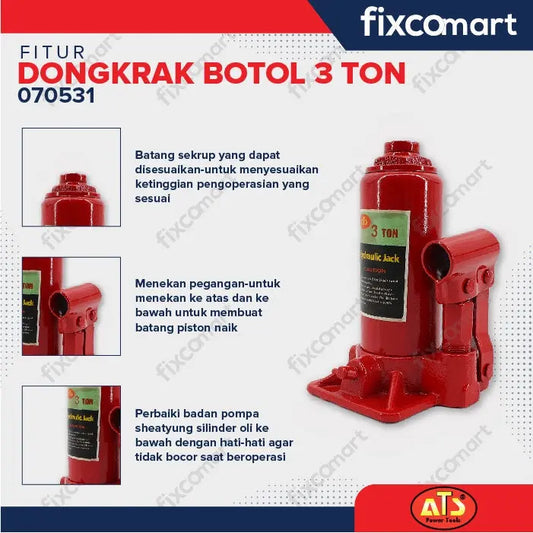 Dongkrak Botol ATS 3 TON FIXCOMART