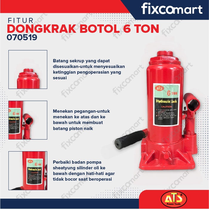 Dongkrak Botol ATS 6 TON
