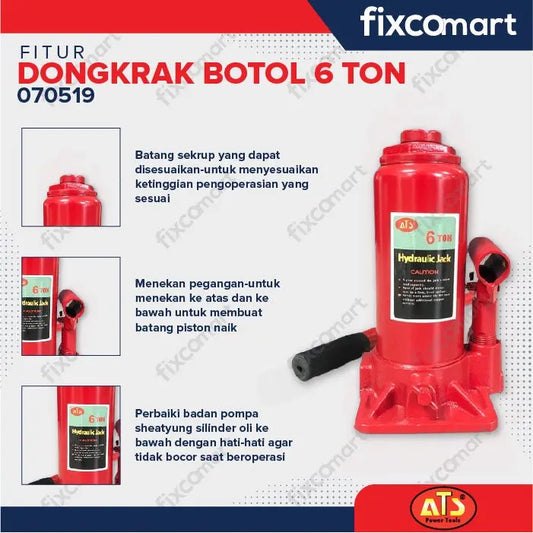 Dongkrak Botol ATS 6 TON FIXCOMART