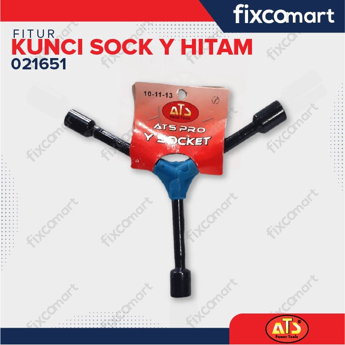 KUNCI SOCKET Y HITAM "ATS" 10X11X13MM