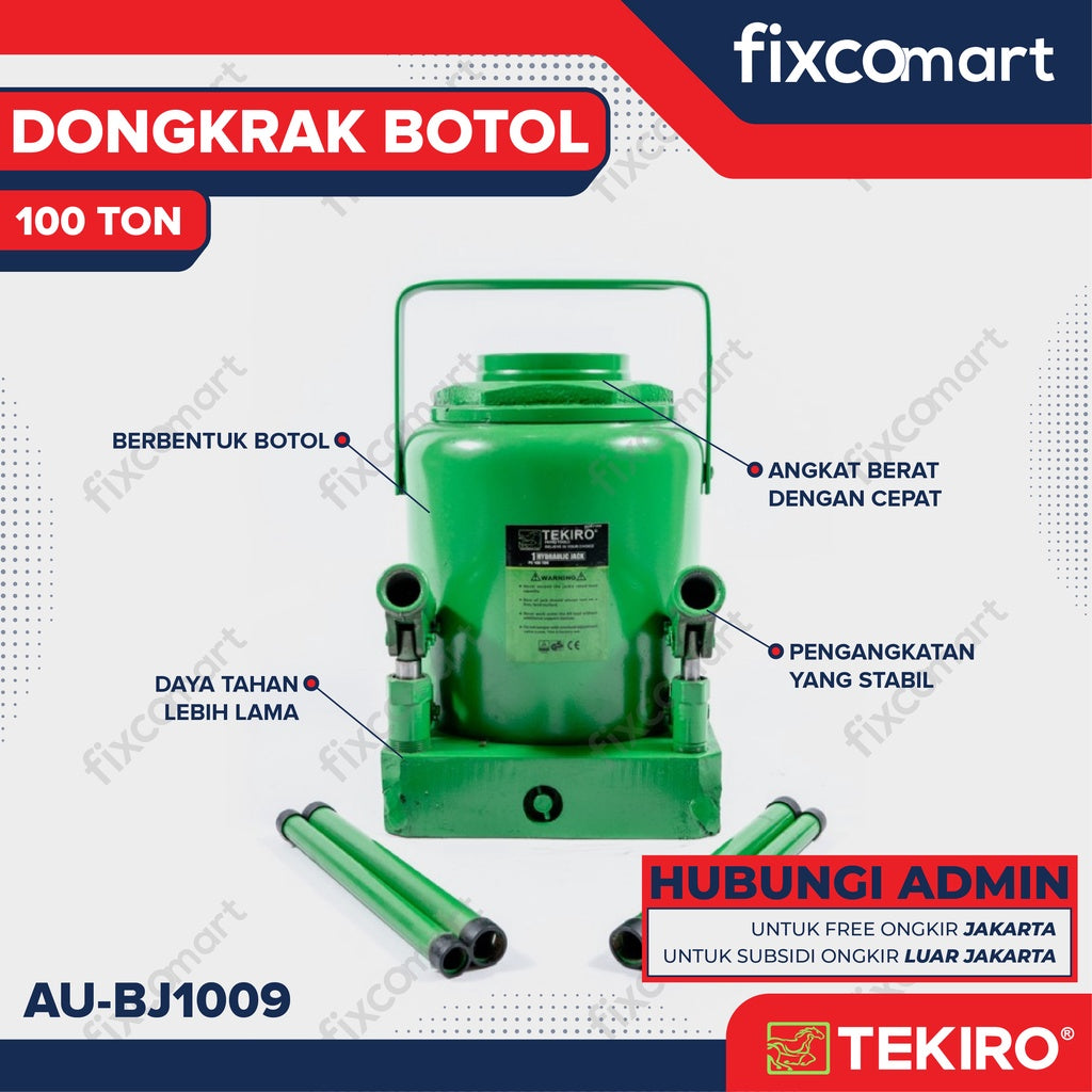 Tekiro Dongkrak Botol 100 Ton - Hydraulic Bottle Jack