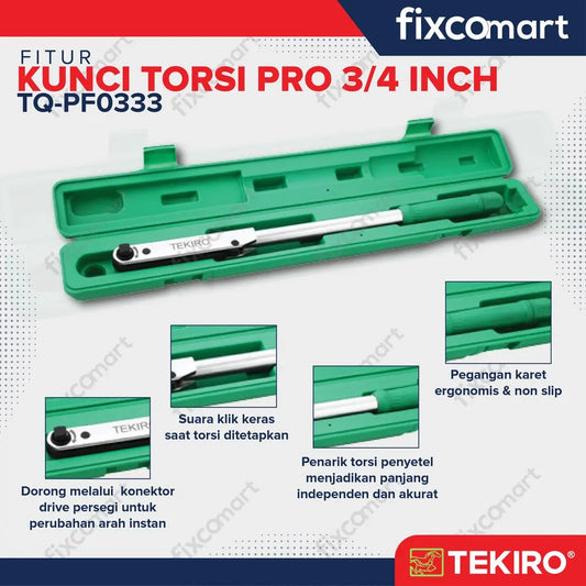 Tekiro Kunci Torsi Pro T5000 3/4" inch 140-560 Newton - Torque Wrench FIXCOMART