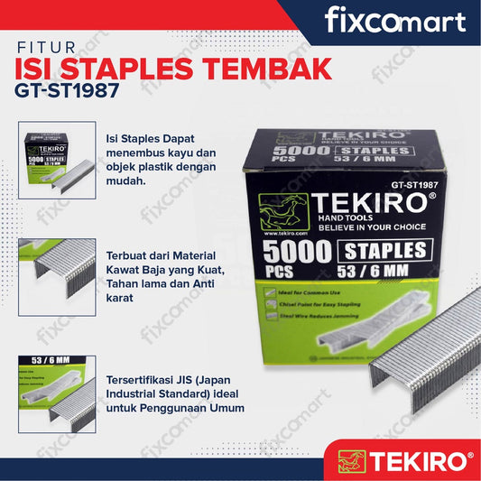 Tekiro Isi Staples Tembak 6 MM - 5000 Pcs