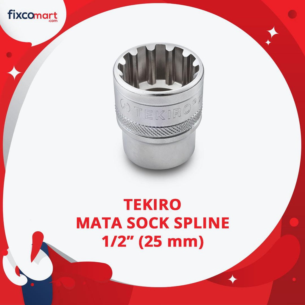 Tekiro Mata Sock Spline 1/2 Inch 25 mm / Tekiro Spline Socket