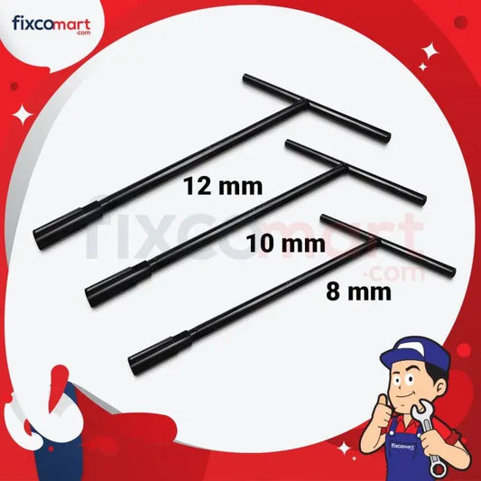 Tekiro Kunci Sock T Set / Sok T (8 mm, 10 mm, 12 mm) / 8mm 10mm 12mm FIXCOMART