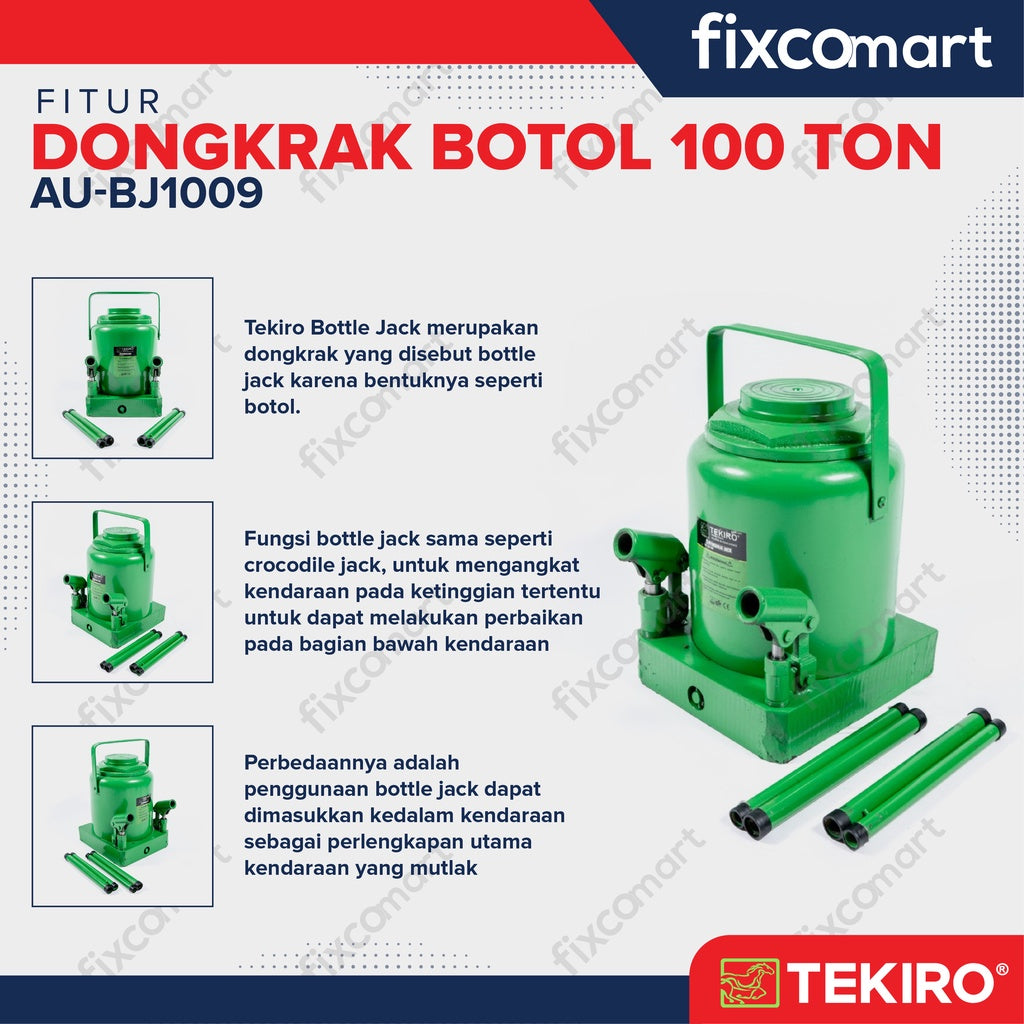 Tekiro Dongkrak Botol 100 Ton - Hydraulic Bottle Jack
