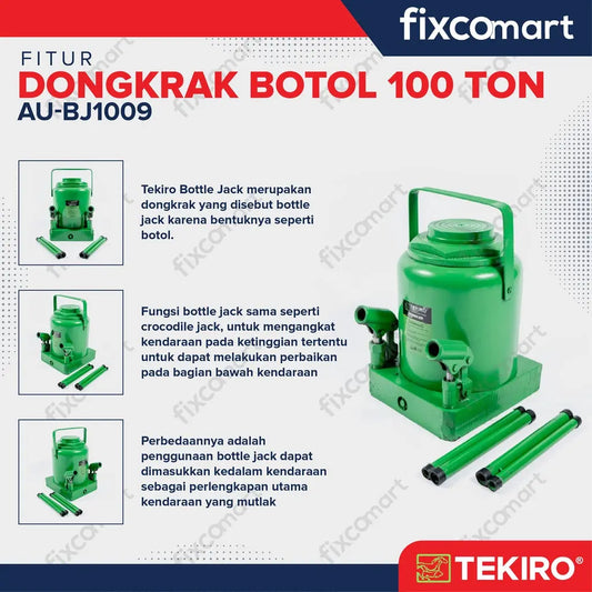 Tekiro Dongkrak Botol 100 Ton - Hydraulic Bottle Jack FIXCOMART