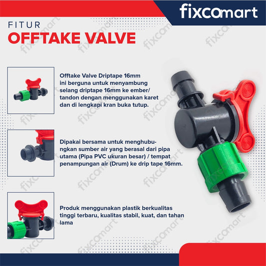 Konektor Drip Tape ke PVC Off Take Valve plus Groomet