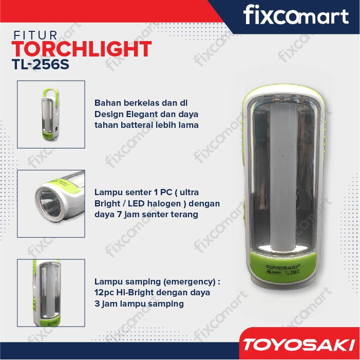 Senter LED Lampu Emergency Toyosaki TL-256S