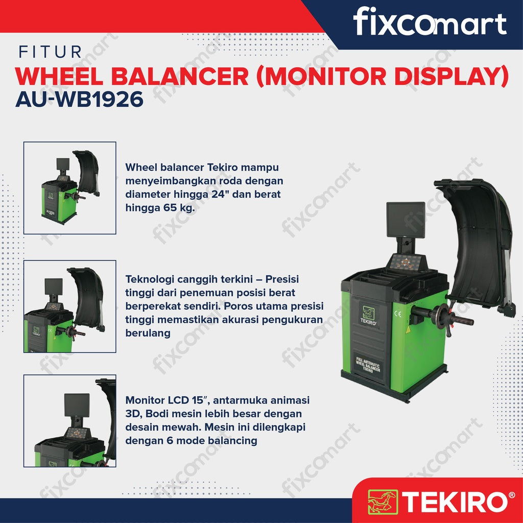Tekiro Wheel Balancer Monitor Display - Alat Balancing Ban Mobil