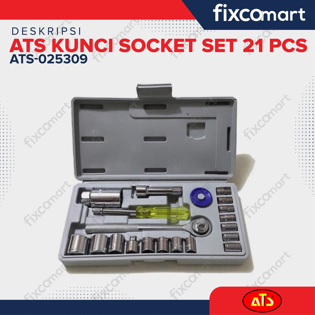 Kunci Sock Set ATS - Socket Set 21 pcs