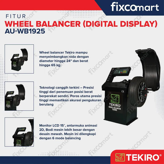 Tekiro Wheel Balancer Digital Display - Alat Balancing Ban Mobi FIXCOMART