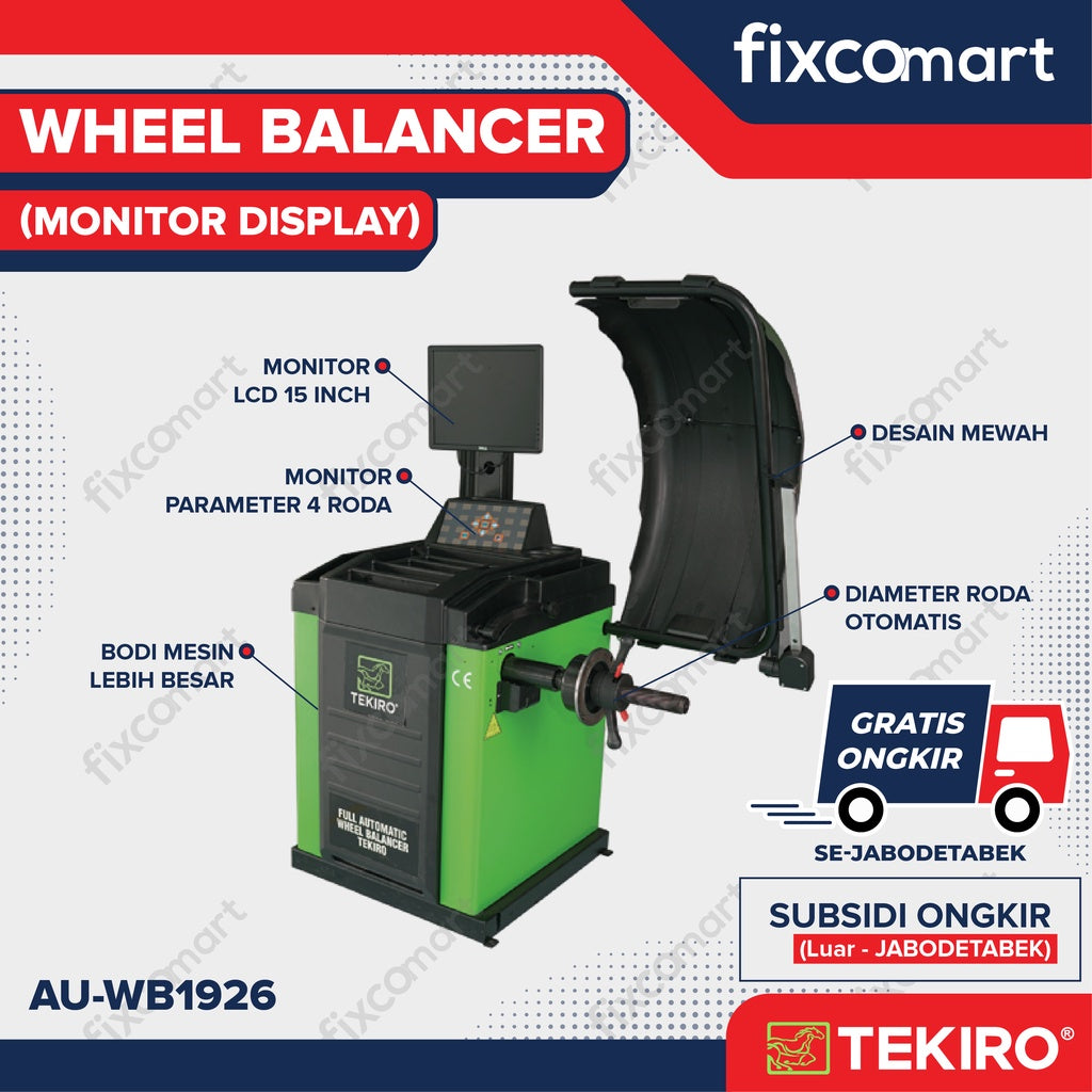 Tekiro Wheel Balancer Monitor Display - Alat Balancing Ban Mobil