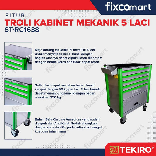 Tekiro Troli 5 Susun Isi 97 Pcs - Cabinet Drawer Set FIXCOMART