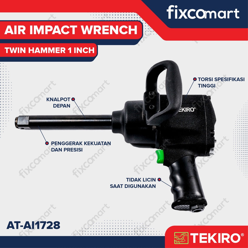 Tekiro Air Impact Twin Hammer 1" Inch - Mesin Impact
