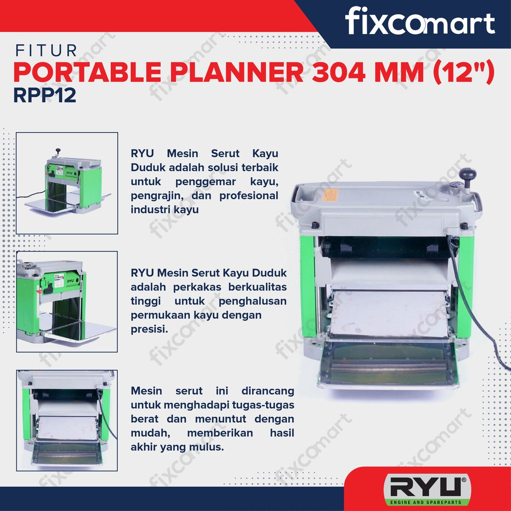 RYU Mesin serut kayu 304 MM (12")