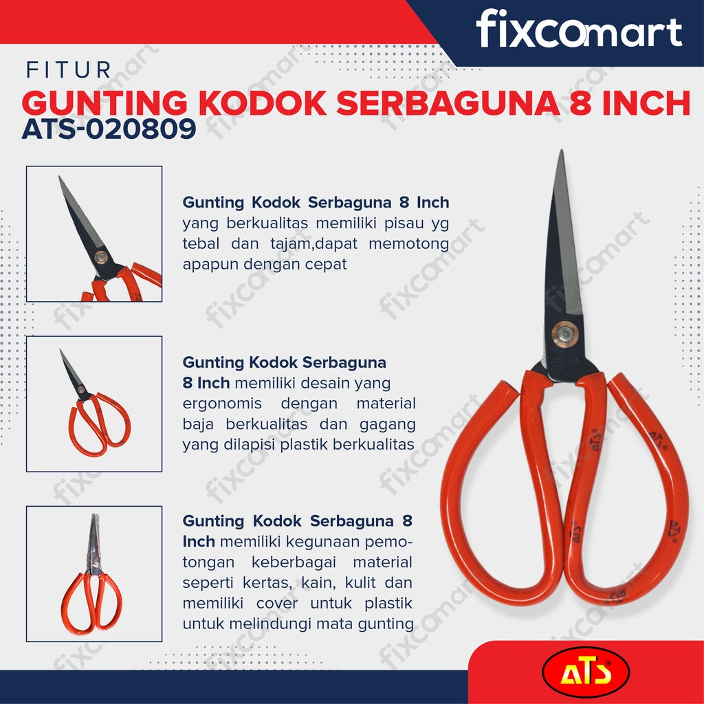 Gunting Kodok Serbaguna ATS 8 Inch