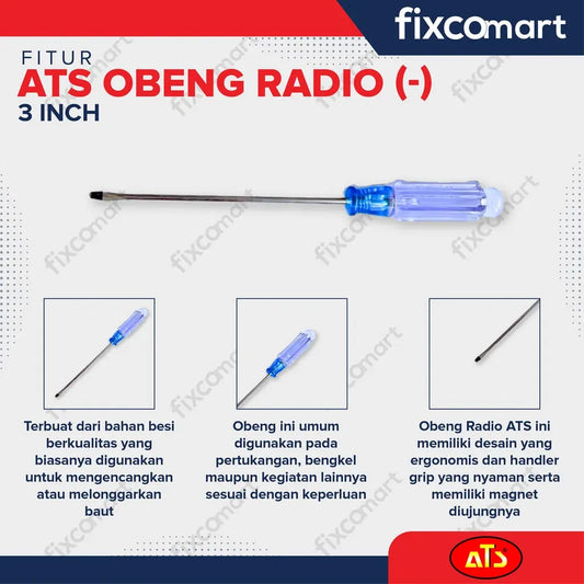 ATS Obeng Radio Transparan (-) FIXCOMART
