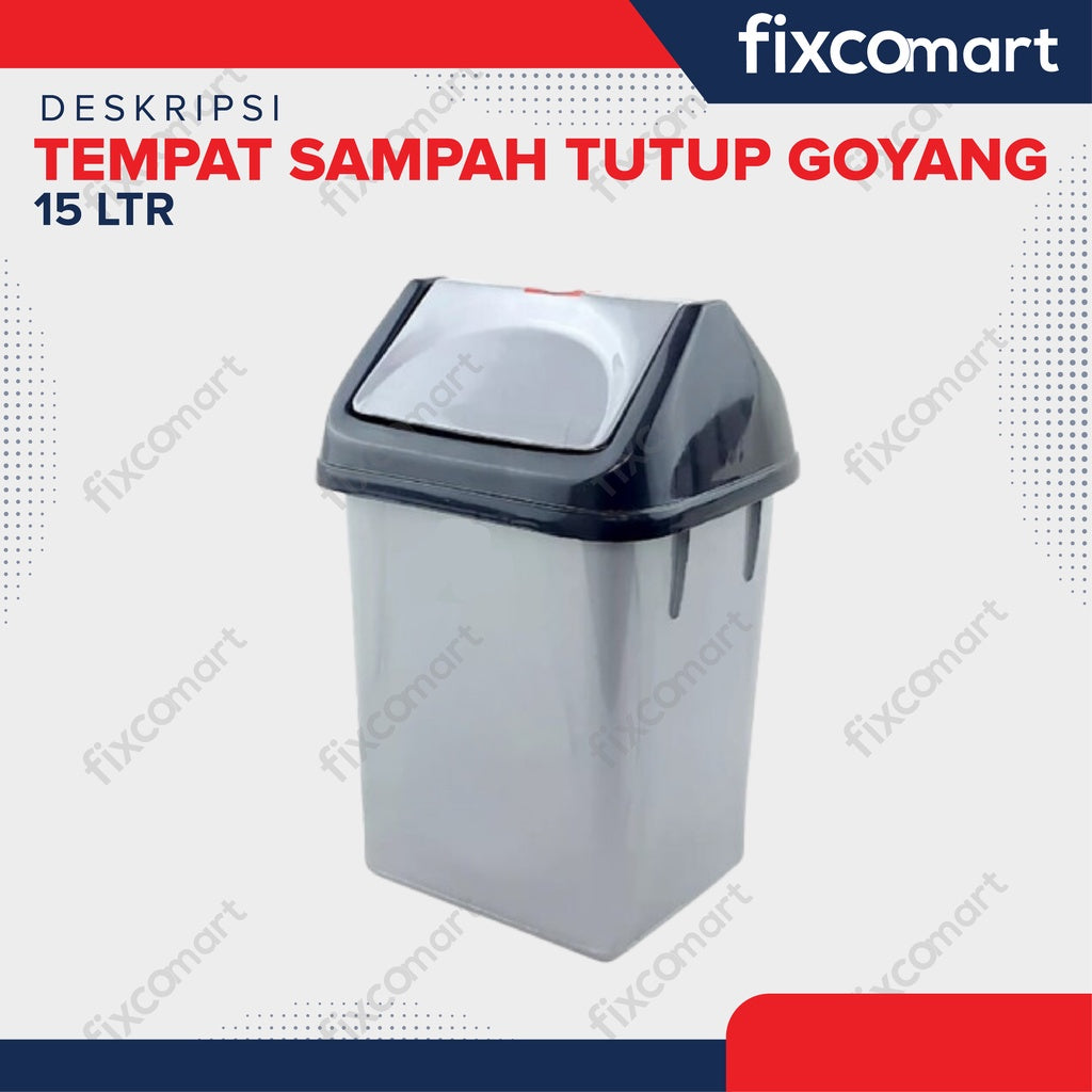 Tempat Sampah Tutup Goyang 15 Ltr