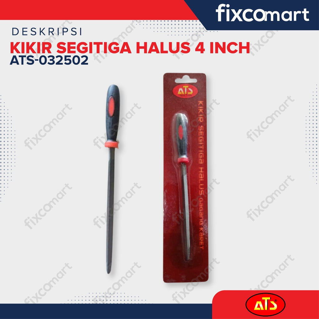 Kikir Segitiga Halus ATS 4 Inch
